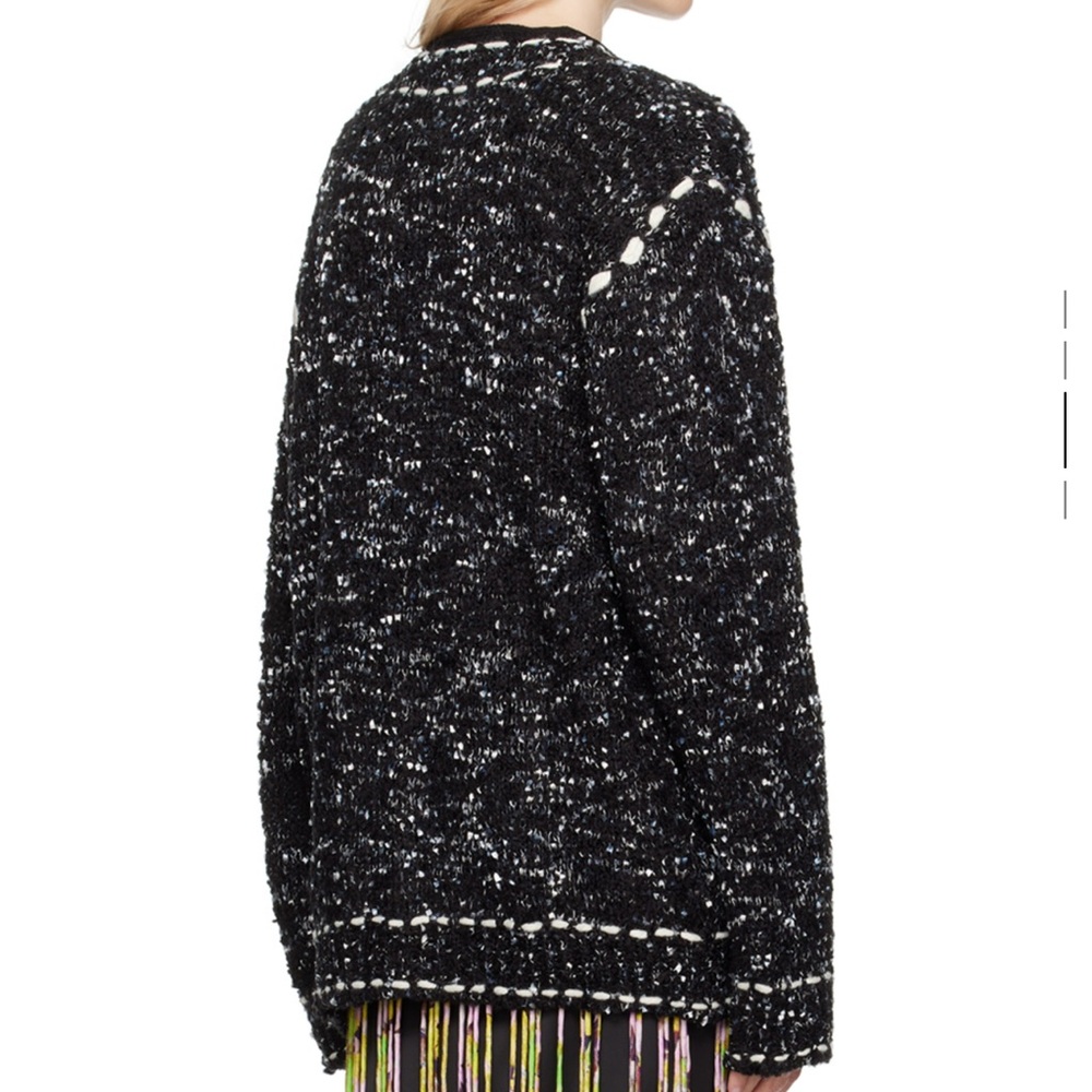 OPEN YY TWEED STITCH TWEED CARDIGAN COAT - Picture 3 of 7